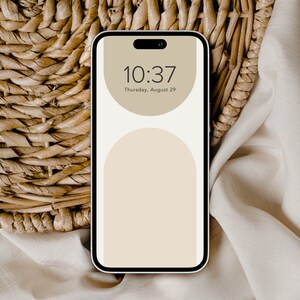 Bohemisk Neutral Estetisk Telefontapet Hemskärmsbakgrund | Digital Nedladdning