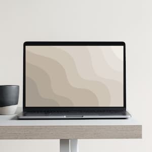 Sfondo desktop neutro astratto minimalista boho estetico sfondo per laptop / download digitale