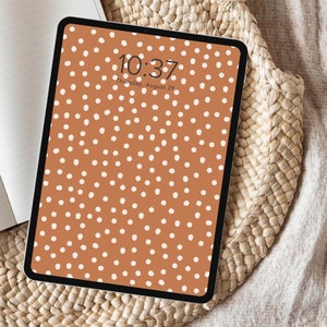Boho Terracotta Aesthetic iPad Tablet Wallpaper Home Screen Background | Digital Download