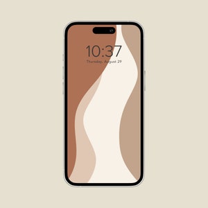 Boho Terracotta Aesthetic Phone Wallpaper Home Screen Background | Digital Download