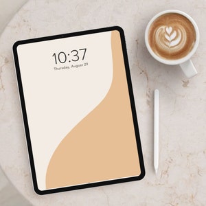 Boho Terracotta Aesthetic iPad Tablet Wallpaper Home Screen Background | Digital Download