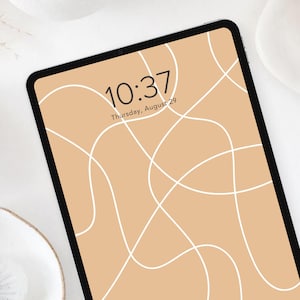 Boho Terracotta Aesthetic iPad Tablet Wallpaper Home Screen Background | Digital Download