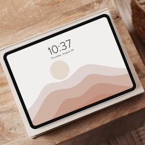 Boho Terracotta Aesthetic iPad Tablet Wallpaper Home Screen Background | Digital Download