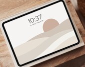 Boho Neutral Aesthetic iPad Tablet Wallpaper Home Screen Background | Digital Download