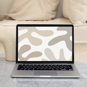 Sfondo desktop neutro astratto minimalista boho estetico sfondo per laptop / download digitale