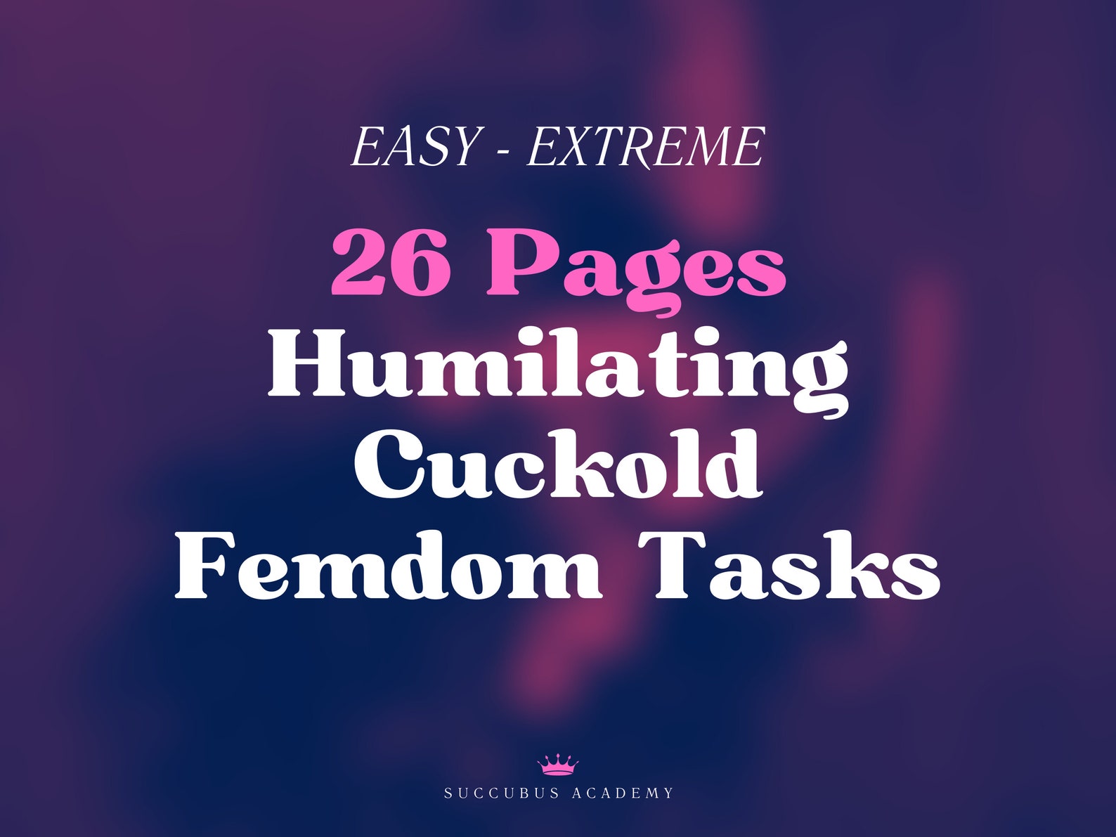 26 Pages Femdom Tasks, Cuckold Ideas, Humiliation Ideas, Guide for