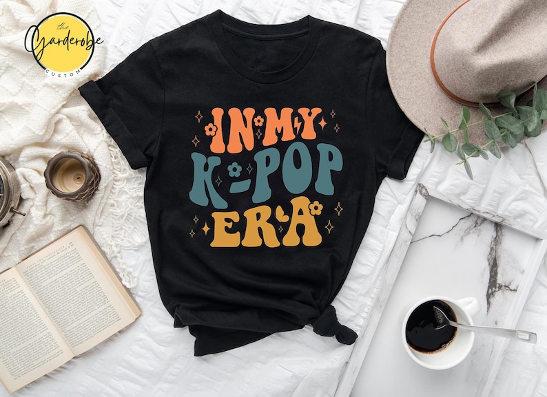 Retro Wavy K-Pop Era T-Shirt: Funny K-Drama Top image 2