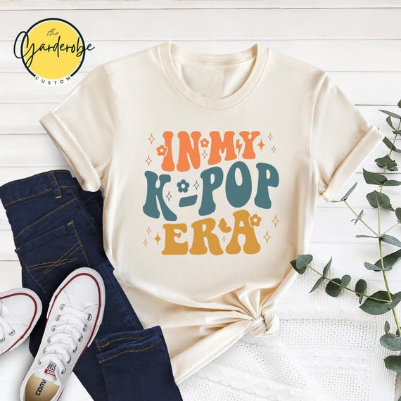 Retro Wavy K-Pop Era T-Shirt: Funny K-Drama Top
