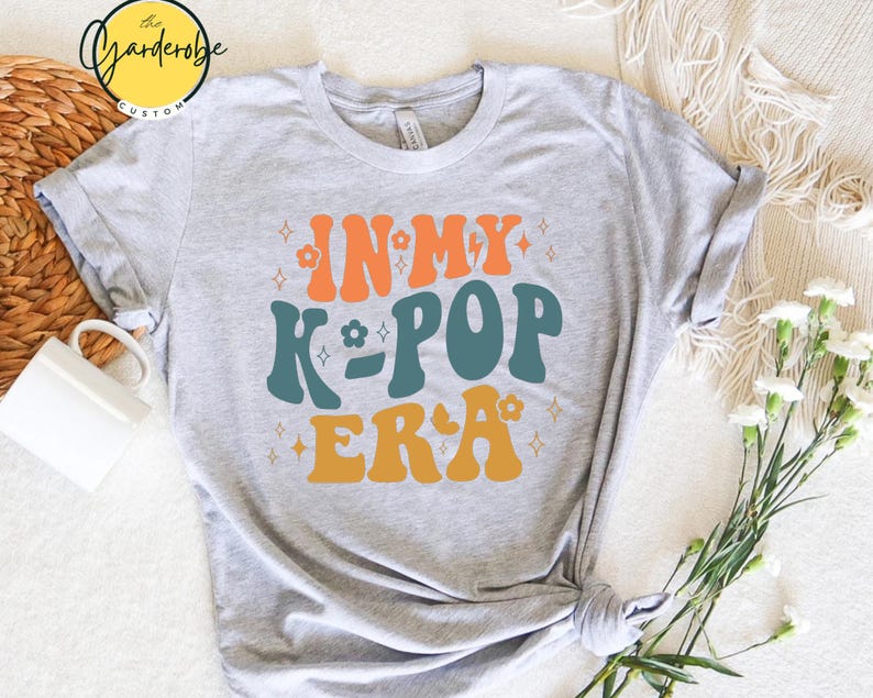 Retro Wavy K-Pop Era T-Shirt: Funny K-Drama Top image 3