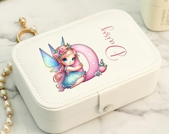 Personalized Fairy Jewellery Box with Custom Name for Little Girls, Princess Jewelry Box for Kids, Cute Fairy Gifts for Kids