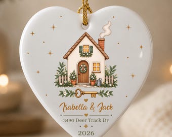 Personalized New Home Ornament, Home Sweet Home Keepsake, First Homeowner Ornaments, New Couple Home Decor, Housewarm Decoration