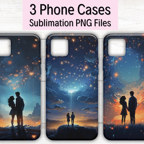 Phone Case Sublimation Designs, Valentine Print Phone Case, Anniversary Phone Case Gift, Couple Phone Case, Sublimation PNG Phone Case