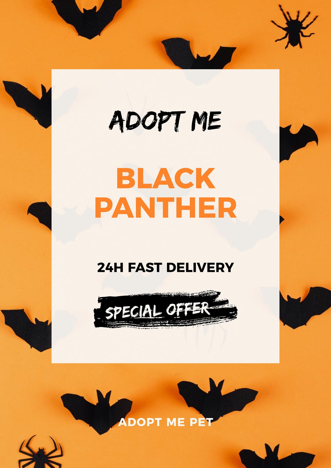 NFR Black Panther / Adopt Me / Roblox VIRTUAL PET Etsy