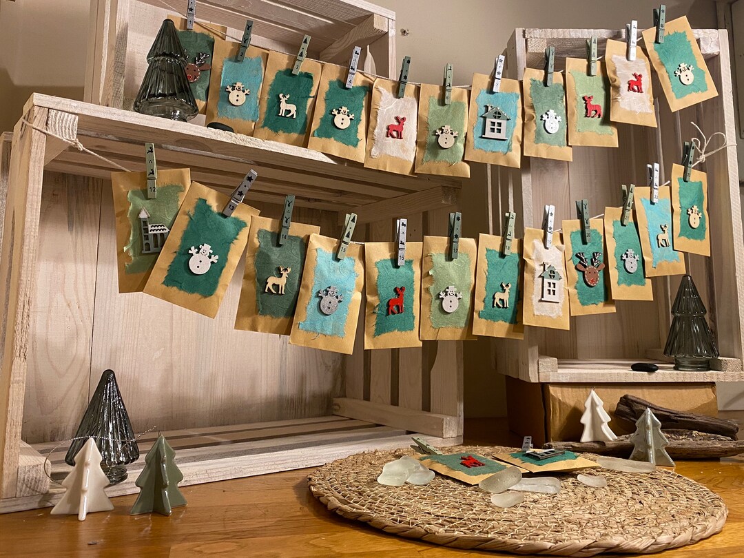 25 Day Christmas Sea Glass Advent Calendar for Ocean Lovers Etsy