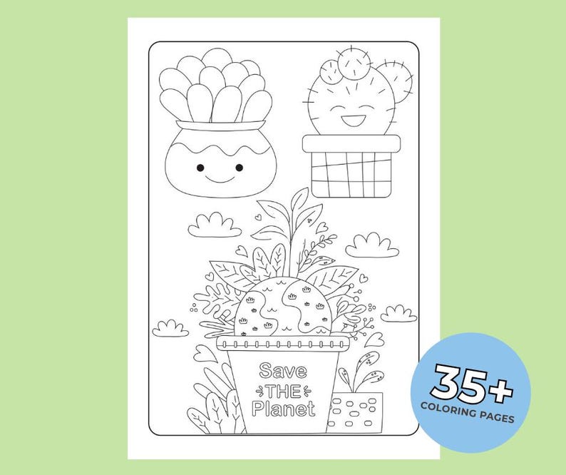 Earth Day Coloring Pages Activity Pack, Kids Homeschool Printable ...