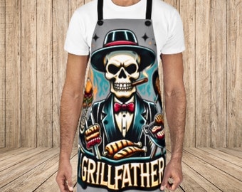 Tablier GrillFather : cadeau de chef barbecue amusant