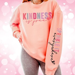 Moletom Feminino Kindness Is Free - Blusa Confortável Com Mensagem Inspiradora