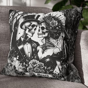 Federa gotica dei tarocchi, design oscuro e adorabile, decorazione per la casa di Halloween, stampa fronte-retro, fan della cultura gotica, appassionati dei tarocchi