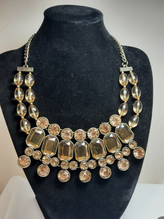 Wonderful 1960s 1970s Large Rhinestone Necklace