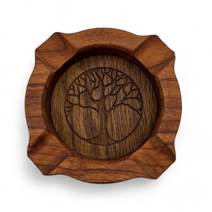 Cigar Ashtray Red Zebra French Oak Wood Handcrafted Gift for Cigar Lovers Premium Quality Cigar Accessories Unique Luxury Cigar Ash trays