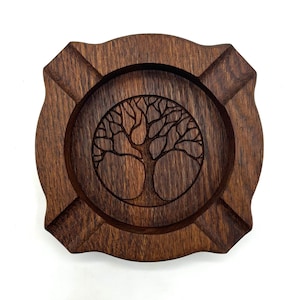 Cigar Ashtray French Oak Handcrafted Gift for Cigar Lovers Premium Quality Cigar Accessories Unique Luxury Cigar Ash Trays Gift for Him