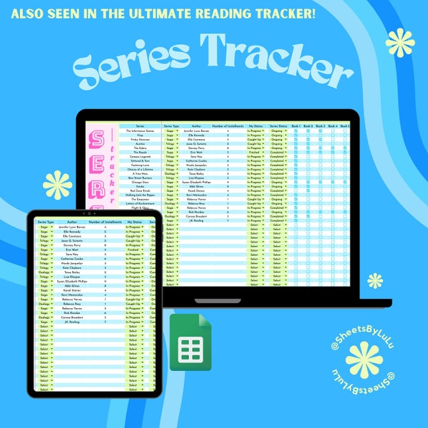 Book Series Tracker | Book Tracker | Reading Tracker | Reading Planner | Book Spreadsheet | Reading Log | Google Sheets Book Tracker