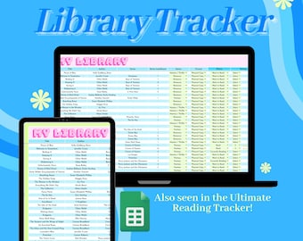 Library Book Tracker: Reading Planner Spreadsheet (Google Sheets)