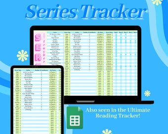 Suivi des séries de livres : agenda de lecture Google Sheets (téléchargement numérique)