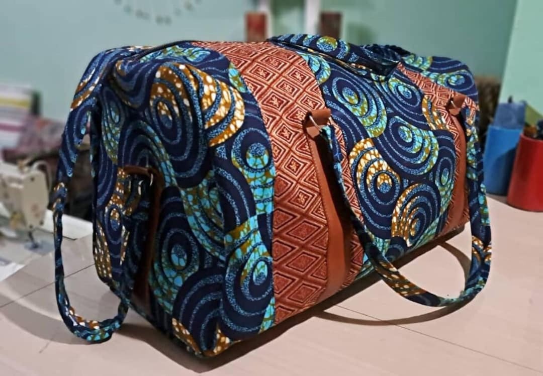 Duffel Bag Made From African Fabrics Etsy