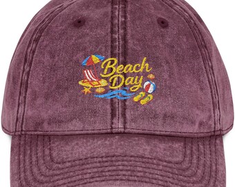Beach Days embroidered cap | vintage washed baseball hat