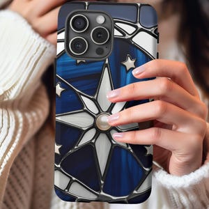 Starry Night Tough Phone Case, Celestial Crescent Moon Stars iPhone Galaxy Case, Samsung Galaxy Case, Protective Cover Customized Tough Case