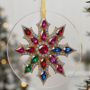 Elegant Acrylic Star Christmas Ornament: Holiday Tree Decoration