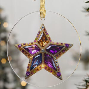 Elegant Acrylic Star Christmas Ornament: Holiday Tree Decoration