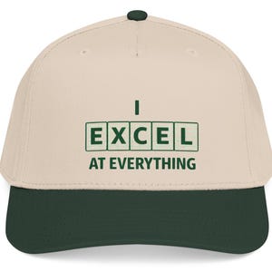 I Excel at Everything Hat, Funny Excel Baseball Cap, Spreadsheet Lover Gift, Accountant Hat, Data Analyst Cap, Office Humor Gift