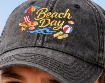 Beach Days embroidered cap | vintage washed baseball hat