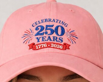 250 Years  USA Embroidered Dad Cap | Patriotic  1776-2026 Anniversary Hat