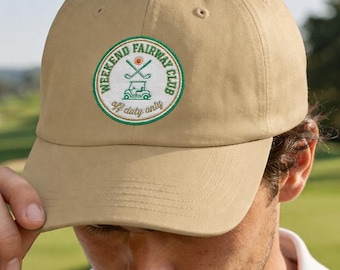 Vintage Golf Club Crest Dad Cap | Embroidered Polo Style Hat