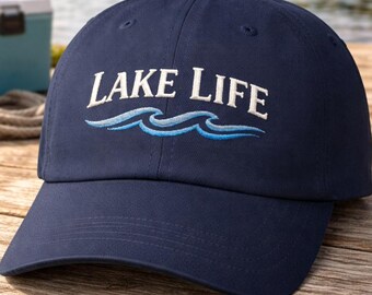 Lake Life embroidered Hat | Baseball Beach Cap