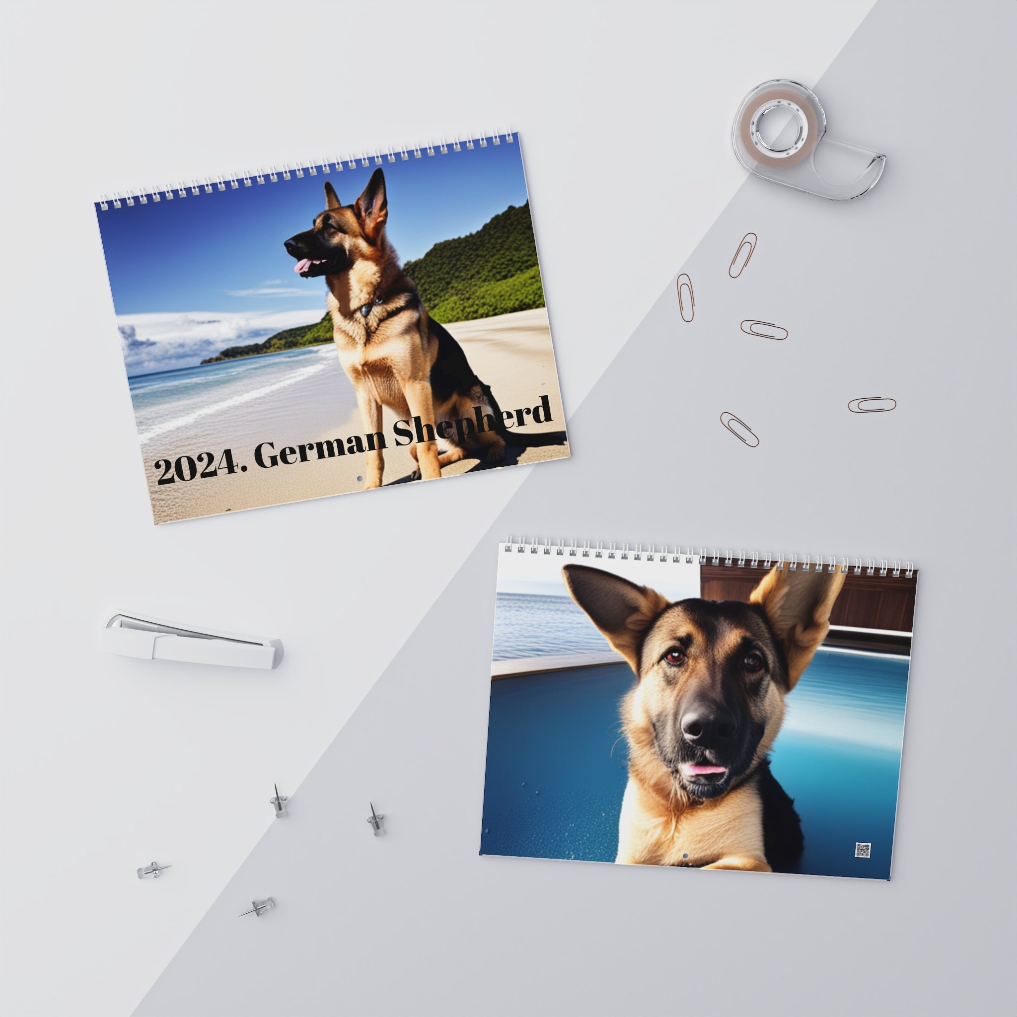 German Shepherd Calendar 2025, German Shepherd Wall Calendar Gift, 12