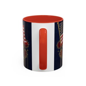 Patriotic 250 Years USA Mug, Americana Floral Coffee Mug, Veteran & Memorial Day Gift, Anniversary Mug, United States Commemorative Gift image 7