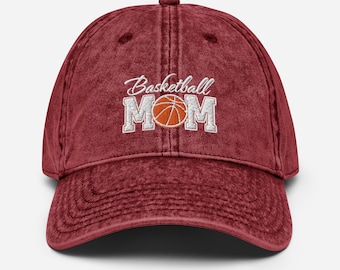 Gorra vintage bordada de mamá de baloncesto, gorra deportiva