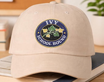 Ivy School Bound Patch Embroidered Cap | Classic Dad Cap