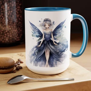 Fairies Coffee Mug, 3D design Mug, Fairy Lover Christmas Gift, Two-Tone Coffee Mugs, 15oz