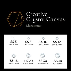Ss12 Rhinestone Size GLASS Flatback Faceted Rhinestones Size Ss10 Ss12 Ss16 Ss20 Ships From ...