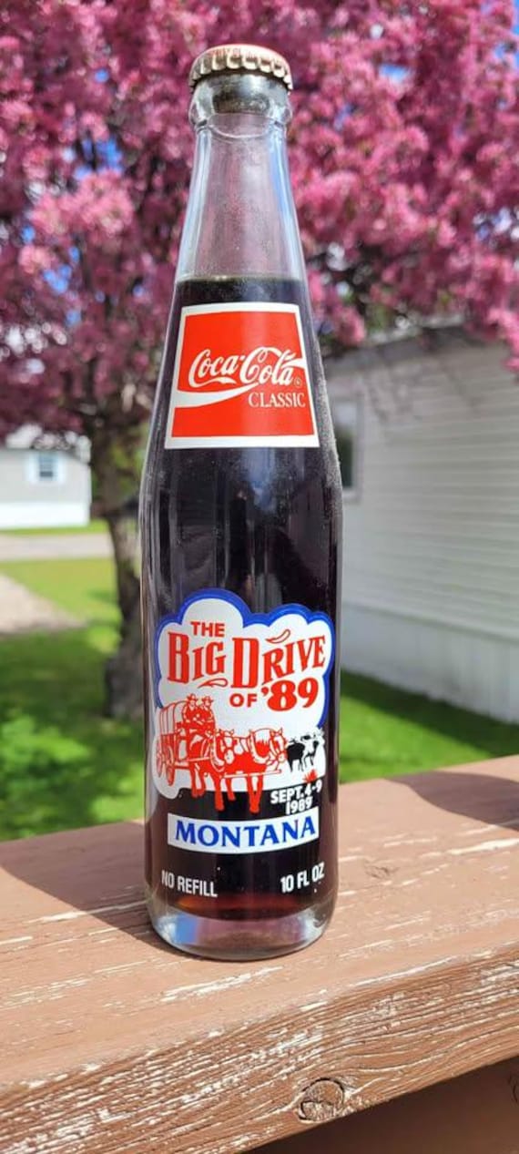 Unopened 1989 Montana Commemorative Cattle Drive Coca Cola Bottle