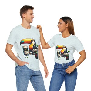Unisex Vintage-Style Toucan Graphic Tee Top | Ireland & Guinness-Inspired | Retro Softstyle T-Shirt for Beer Enthusiasts | Unique Irish Gift