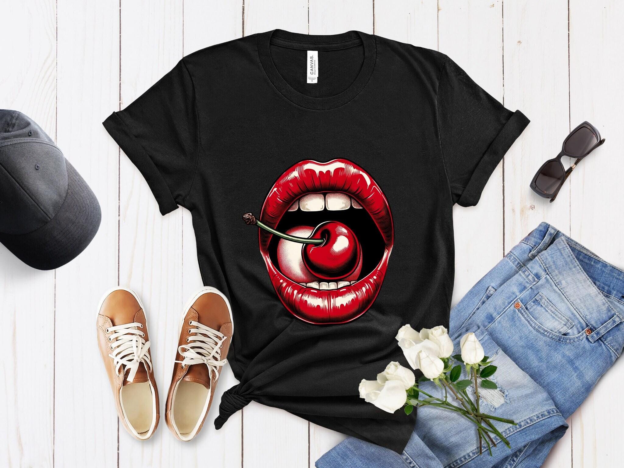Cherry Lips Tee - Etsy