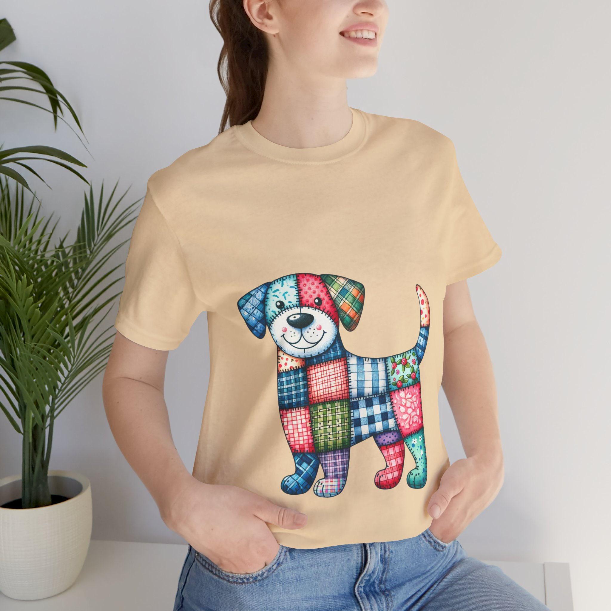 ★BeyondCloset★ILP APPLIQUE DOG BOTH-SIDE FABRIC T-SHIRTS★ ☆BeyondCloset☆ILP APPLIQUE DOG BOTH-SIDE FABRIC T-SHIRTS