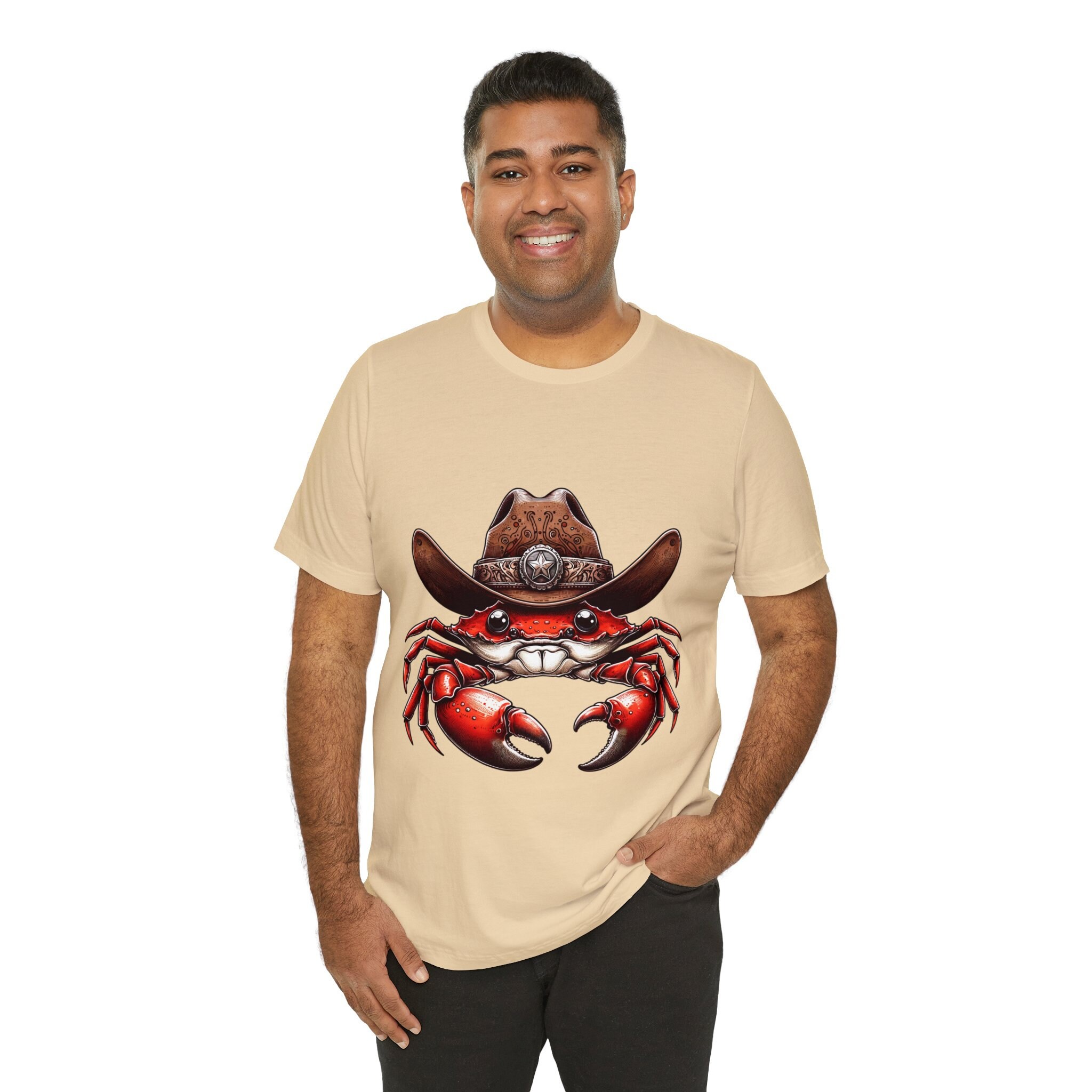Whimsical Western Red Crab in Cowboy Hat T-shirt Unisex Rustic Sea ...