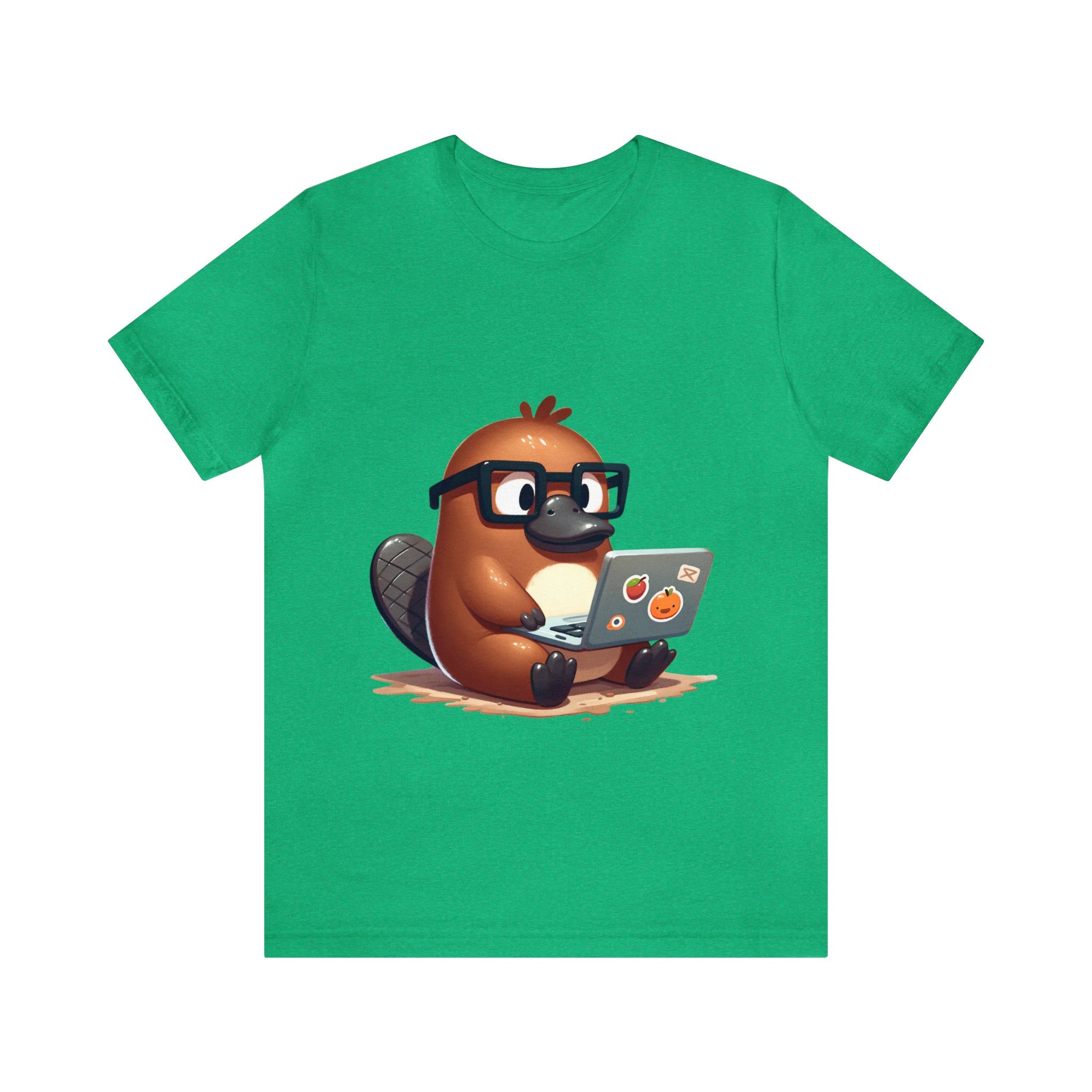 NATURAL WONDERS PLATYPUS ECO半袖Tシャツ★送料・関税込 Unisex Platypus Cartoon T-shirt | Casual Soft Cotton Tee Top